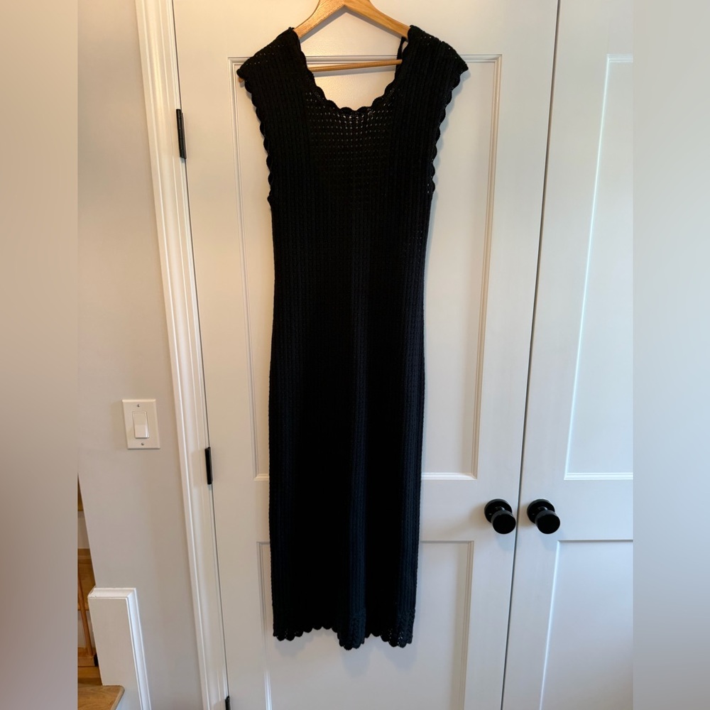 Jcrew black Crochet Maxi